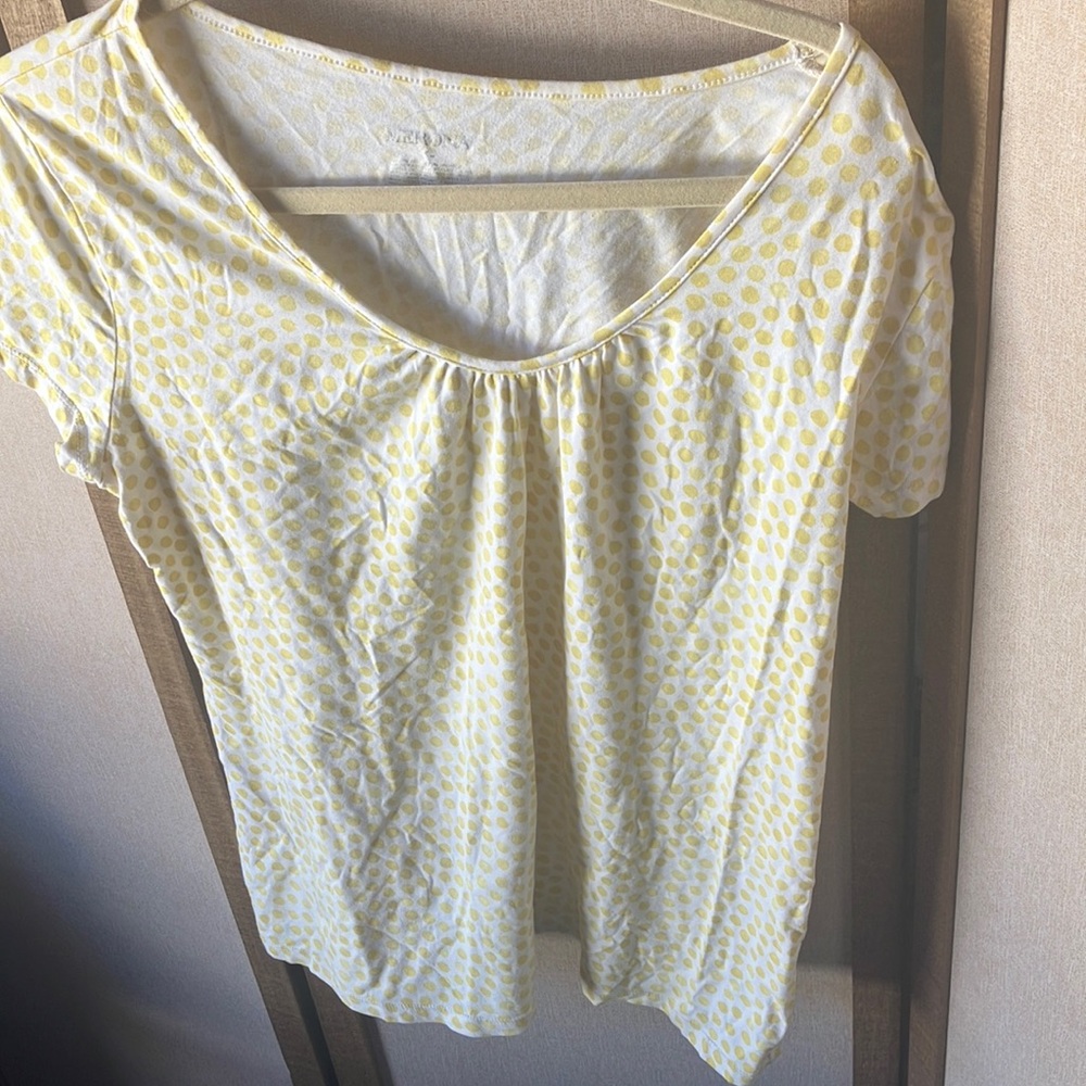 FINAL MARKDOWN Merona Yellow Polka Dot top xl